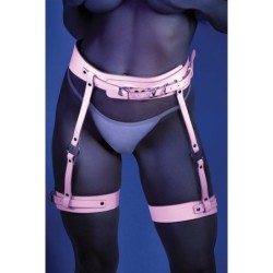 Fantasy Lingerie Glow Leg Harness-Pink O/S-Boxed